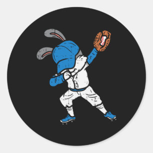 Adesivo Bunny Rabbit Dab Baseball Páscoa Esporte Pitcher B