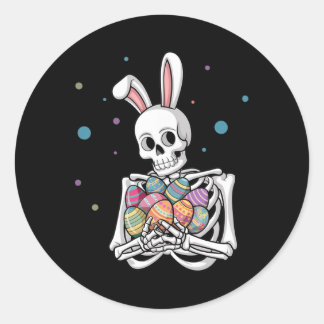 Adesivo Bunny Skeleton Holding Easter Eggs Funny Easter Da