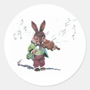 Adesivo Bunny tocando violino