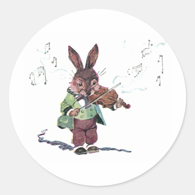 Adesivo Bunny tocando violino (Frente)