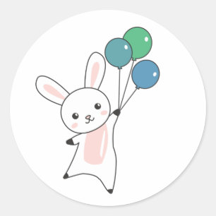 Adesivo Bunny Voa Balões Acima De Animais Cujos Animais Sã