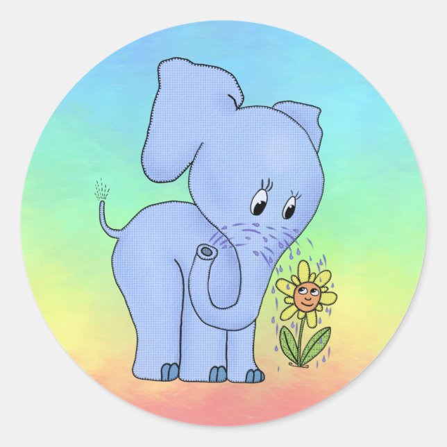 Adesivo Bunter Elefant  Runder Aufkleber (Frente)