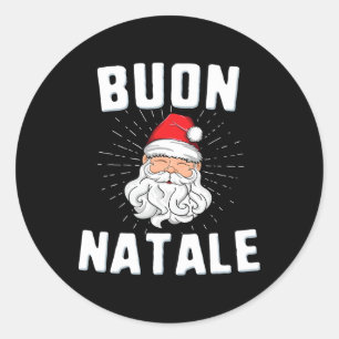 Adesivo Buon natale christmasitaly italian papais noeis ba