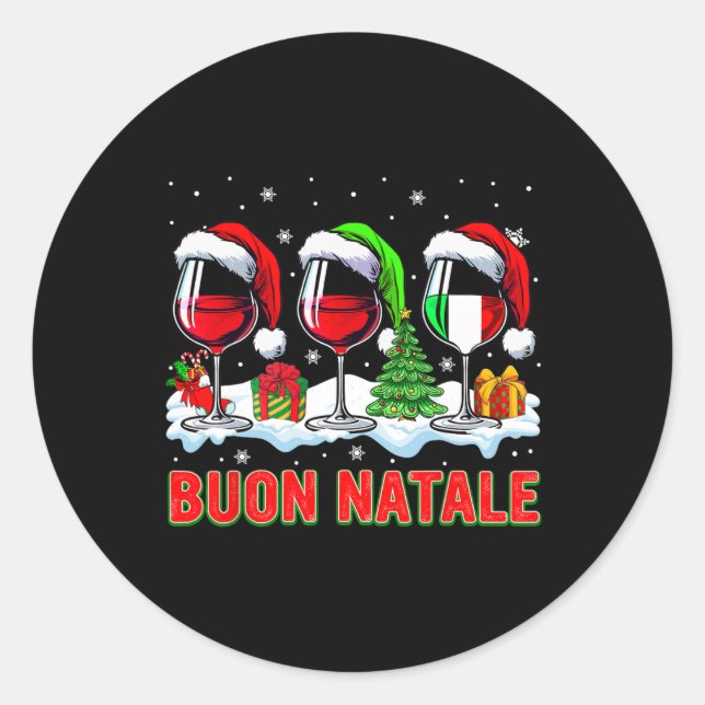 Adesivo Buon natale feliz natal natma italiano três papais (Frente)