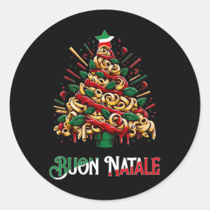 Adesivo Buon natale italian macarrão natale no Natal