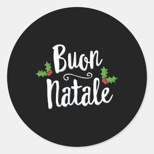 Adesivo Buon Natale Italy Pride Xmas Holiday Italiano Chri (Frente)