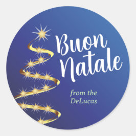 Adesivo Buon Natale Natal italiano com qualquer nome