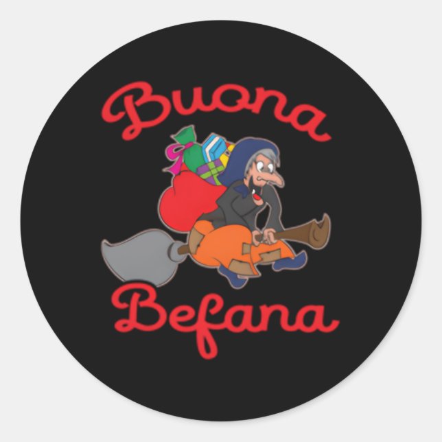 Adesivo Buona Befana - Epifania Italiana (Frente)