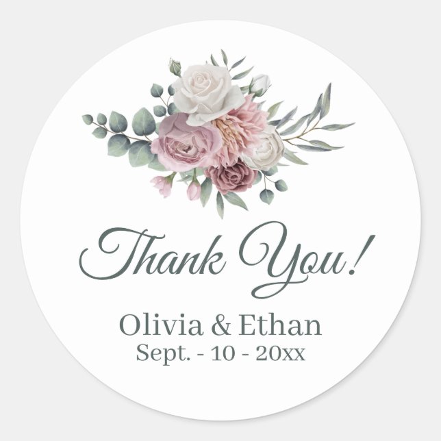 Adesivo Buquê Boho Dusty Rosa Boho (Frente)