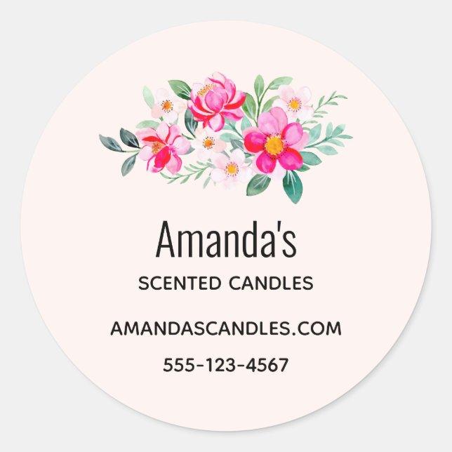 Adesivo Buquê Bonito cor-de-rosa reprodutor (Frente)