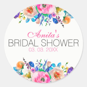 Adesivo Buquê colorido da aguarela