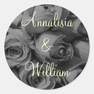 Adesivo "Buquê cor-de-rosa em preto & no branco" (1)