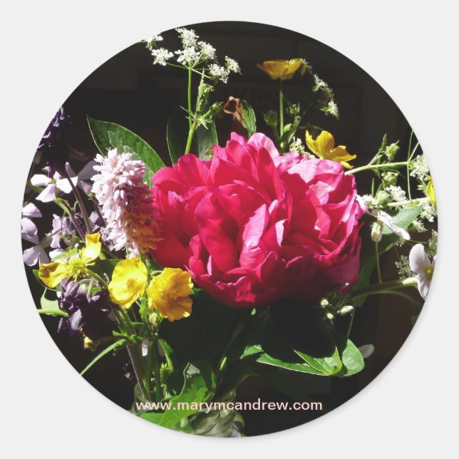 Adesivo Buquê das palhetas das flores (Frente)