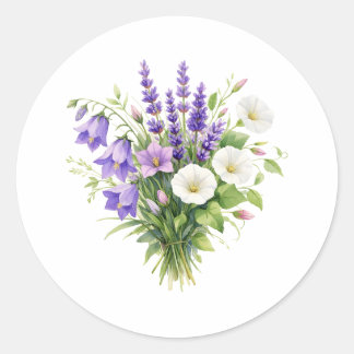 Adesivo Buquê de Aquarela com Flores Silvestres 