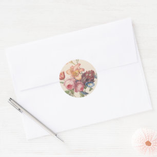 Adesivo Buquê de Aquarela de Arte Fino Floral Vintage Hola