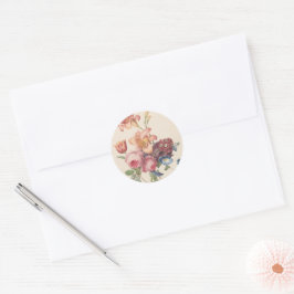 Adesivo Buquê de Aquarela de Arte Fino Floral Vintage Hola