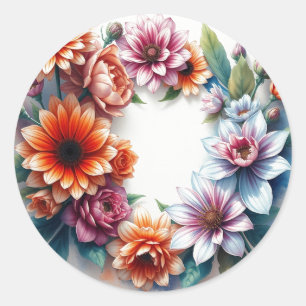 Adesivo Buquê de Flores Elegante Aquarela