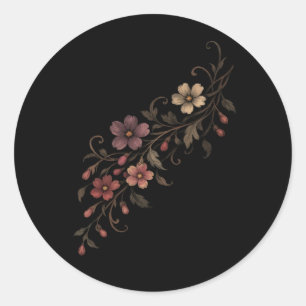 Adesivo Buquê de Flores em Preto