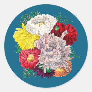 Adesivo Buquê de Flores Silvestres Botânicas Vintage Vibra