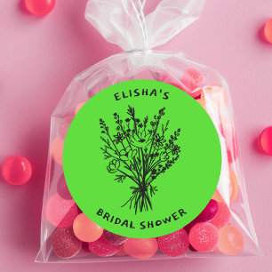 Adesivo Buquê de Flores Silvestres Chá de Bebê Rústico e C