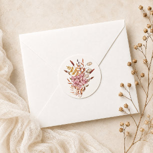 Adesivo Buquê de Flores Silvestres em Aquarela Outonal com