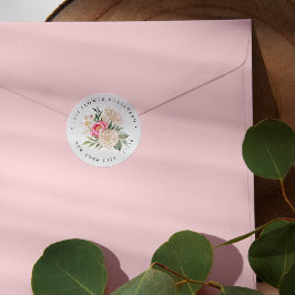 Adesivo Buquê de Pedonaria Moderno Endereço de Retorno Bot