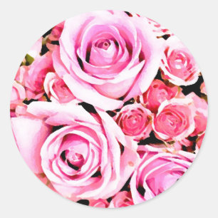 Adesivo Buquê de rosas rosa