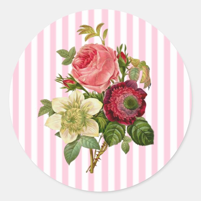 Adesivo Buquê de Rosas Shabby Chic Stickers (Frente)