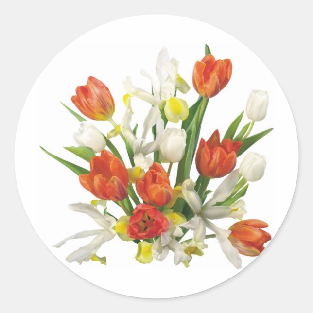 Adesivo buquê de Verão com tulipas (Frente)