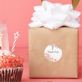 Adesivo Buquê Elegante de Rosa Suave Obrigado