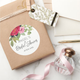 Adesivo Buquê Floral Brilhante e Colorido para Chá de Noiv