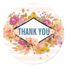 Buquê Floral Cor-de-Rosa e Laranja Obrigado