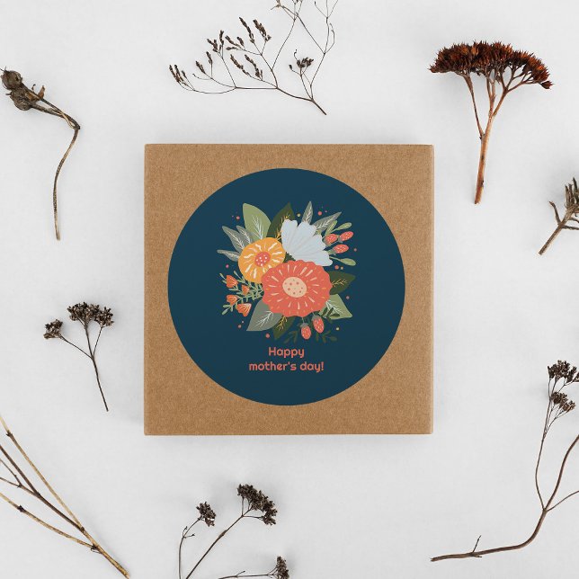 Adesivo Buquê floral de dia de as mães feliz (Criador carregado)