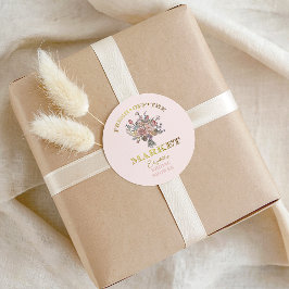 Adesivo Buquê Floral Fresco Direto do Mercado Chá de Panel