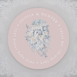 Adesivo Buquê Floral Nomes de Casal de Casamento Endereço 