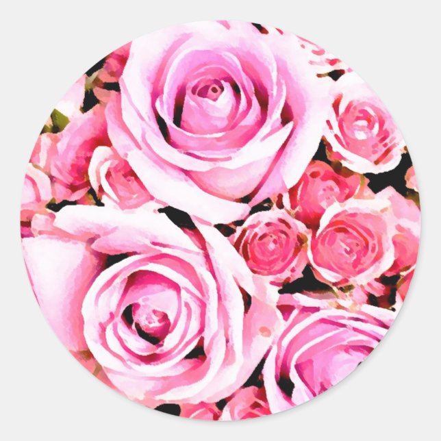Adesivo Buquê rosa rosa rosa (Frente)
