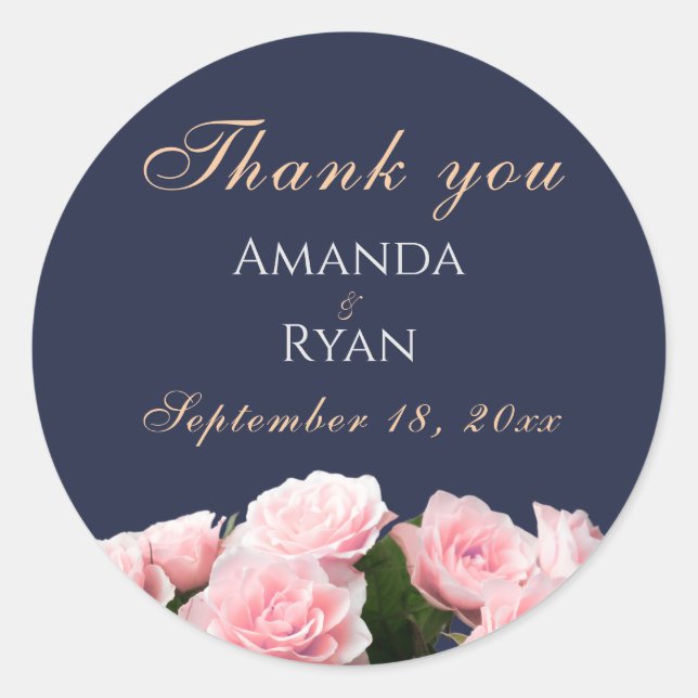 Adesivo Buquê Rosa Rosa Rosa Elegante Casamento Floral Obr (Frente)