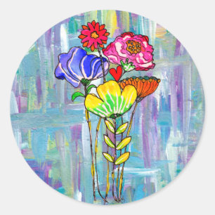 Adesivo Buquês de Flor Coloridos