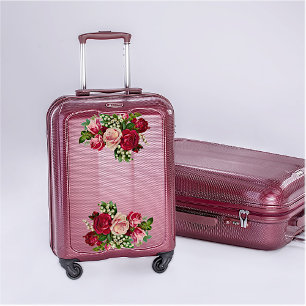 Adesivo Buquês de Rosa vermelha Vintage