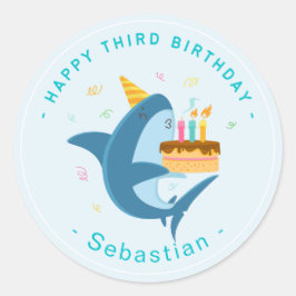 ADESIVO BURACO AZUL FELIZ NAMORADO DO TERCEIRO ANIVERSÁRIO