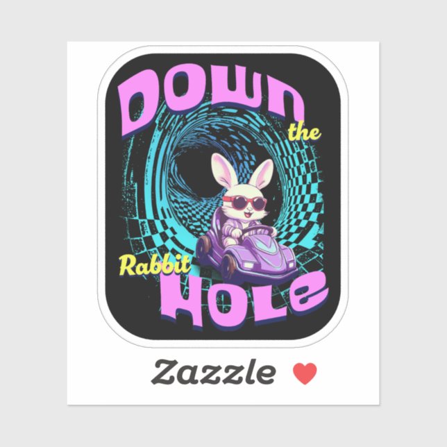 Adesivo Buraco De Coelho Para Baixo (+Fundo) (Folha)