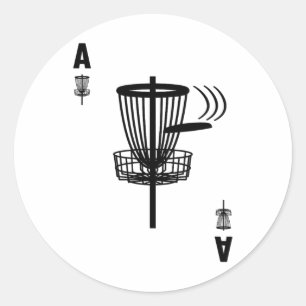 Adesivo Buraco de Golfe com Disco Ace Cartão Engraçado Gol