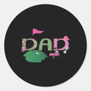 Adesivo Buraco De Pai De Golfe Em Um Partido De primeiro a