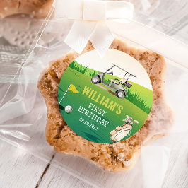 Adesivo Buraco Par-Tee Golf no Aniversário de Um Rapaz