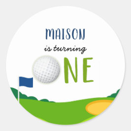 Adesivo Buraco primeiro aniversario De Golfe Em Um Par
