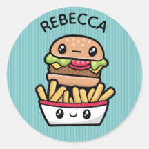 Burger de Comida de Lixo e Fritas