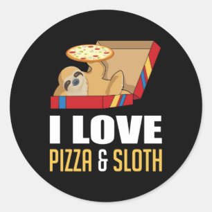 Adesivo Burger de Comida rápida Sloth Engraçada Pizza Co