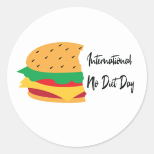 Adesivo Burger do Dia Internacional Sem Dieta