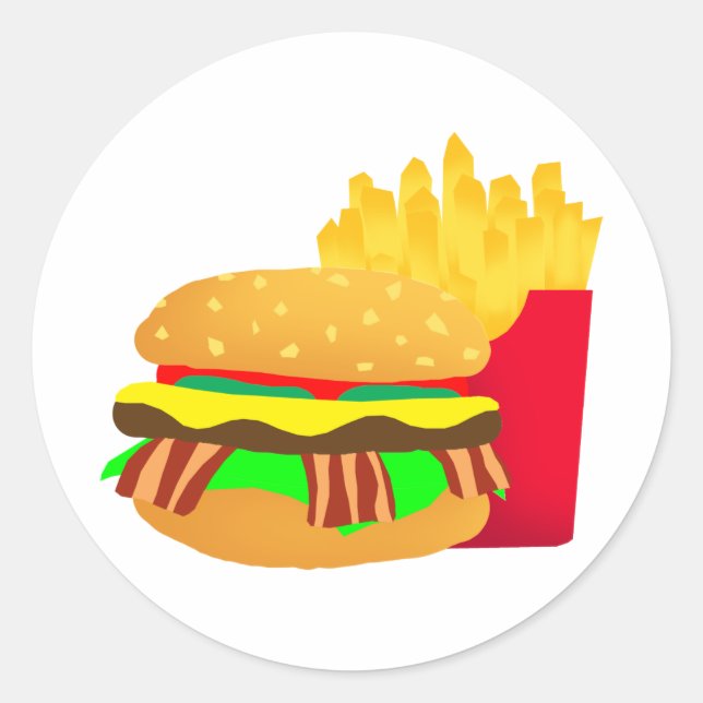 Adesivo Burger e Fries (Frente)