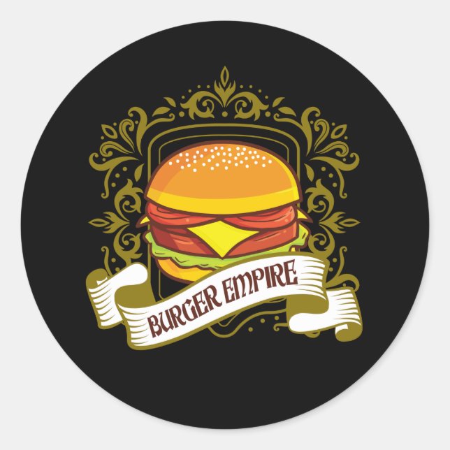 Adesivo Burger Empire Stickers & Labels (Frente)